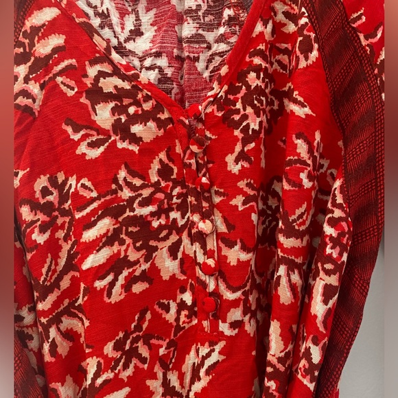 Red Floral Boho MIDI Dress - Picture 10 of 14